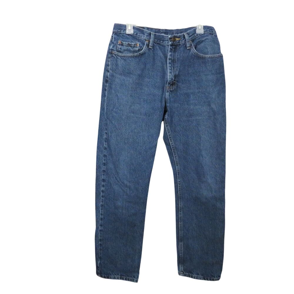 Wrangler Blue Jeans Mens Regular Fit 33x32 Medium Wash Straight Leg Casual